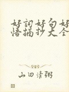 好词好句好段感悟摘抄大全 好词好句好段感悟摘抄大全
