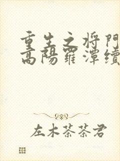 重生之将门毒后高阳罗潭续写