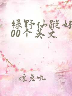 绿野仙踪好词100个英文