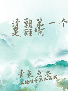 清朝第一个皇帝是谁啊