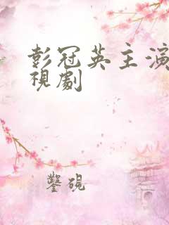 彭冠英主演的电视剧