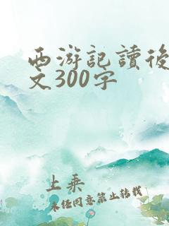 西游记读后感范文300字