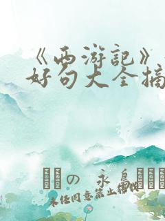 《西游记》好词好句大全摘抄