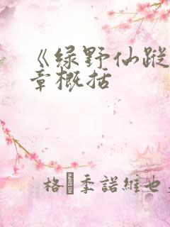《绿野仙踪》每章概括