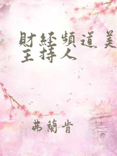 财经频道美女女主持人