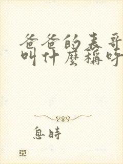 爸爸的表哥老婆叫什么称呼