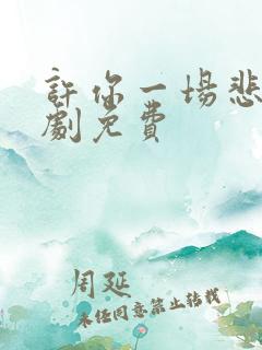 许你一场悲欢短剧免费