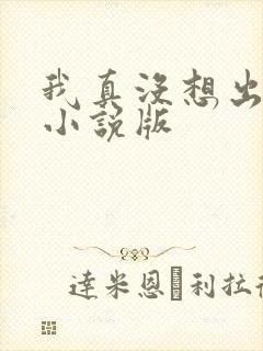 我真没想出名啊小说版