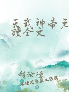 天武神帝免费阅读全文