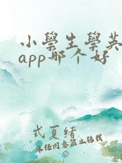 小学生学英语的app哪个好