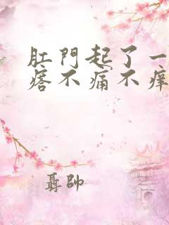 肛门起了一个疙瘩不痛不痒
