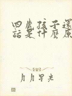 四岁孩子还不说话是什么原因