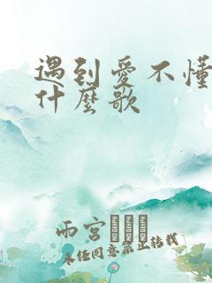 遇到爱不懂爱是什么歌