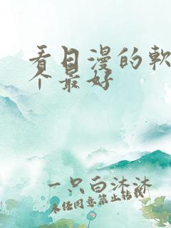 看日漫的软件哪个最好
