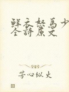 鲜衣怒马少年郎全诗原文
