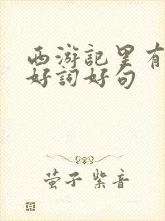 西游记里有什么好词好句