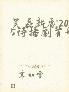 吴磊新剧2025待播剧有哪些
