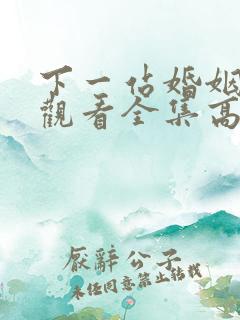 下一站婚姻免费观看全集高清