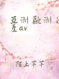 亚洲 欧洲 国产av