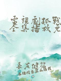 电视剧孤战迷城全集播放免费观看