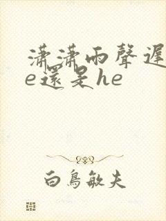 潇潇雨声迟是be还是he