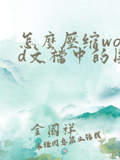 怎么压缩word文档中的图片