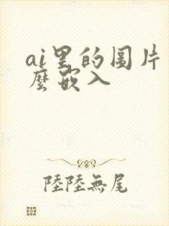ai里的图片怎么嵌入