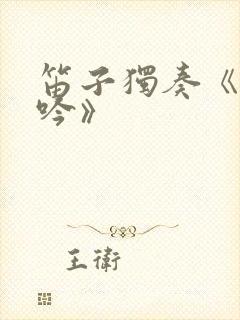 笛子独奏《葬花吟》