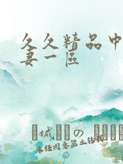 久久精品中文人妻一区