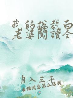 我的总裁白富美老婆阅读全文作者