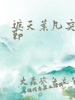 遮天叶凡突破章节