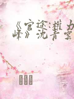 《官途:权力巅峰》沈青云 《官途:权力巅峰》沈青云