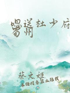 嗯送杜少府之任蜀州