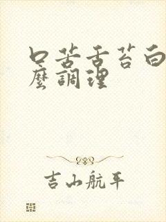 口苦舌苔白厚怎么调理