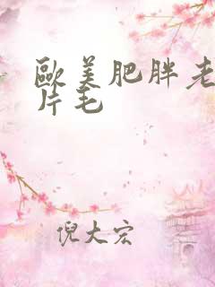 欧美肥胖老太婆片毛