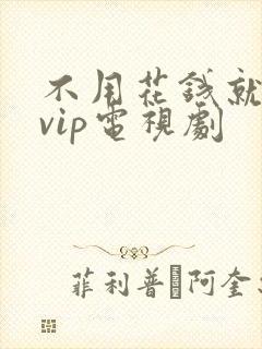 不用花钱就能看vip电视剧