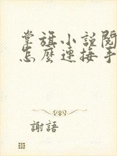 掌旗小说阅读器怎么连接手表