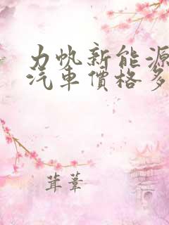 力帆新能源电动汽车价格多少钱