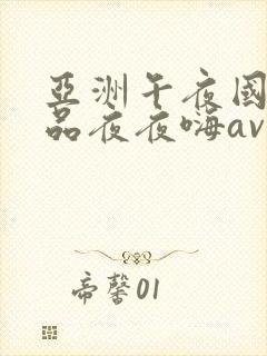 亚洲午夜国产精品夜夜嗨av