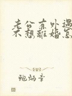 老公有外遇了我不想离婚怎么办