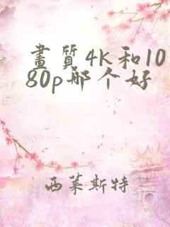 画质4k和1080p哪个好