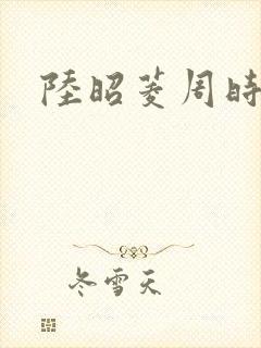 陆昭菱周时阅的
