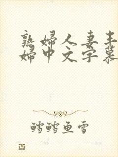 熟妇人妻丰满少妇中文字慕国产av
