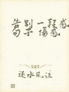 告别一段感情的句子 伤感