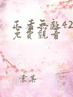 正者无敌42集免费观看