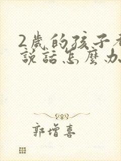 2岁的孩子都不说话怎么办