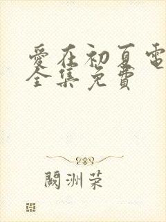 爱在初夏电视剧全集免费