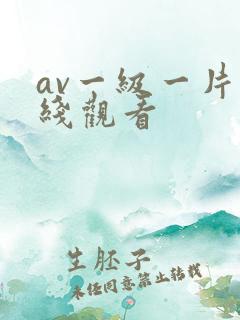 av一级一片在线观看