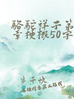 骆驼祥子第17章梗概50字