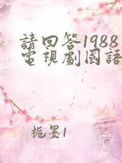请回答1988电视剧国语版免费观看